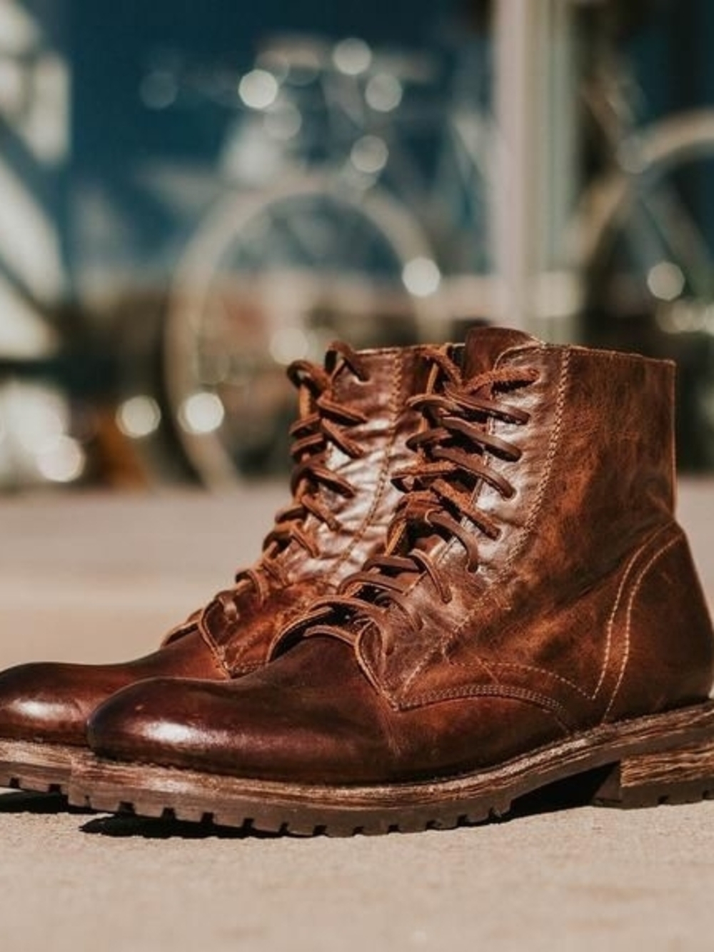 Freebird Jax Men's Leather Lace-Up Boots in Cognac
